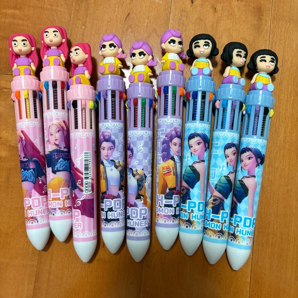 9 Kpop demon Hunter multicolor pens (10 colors)